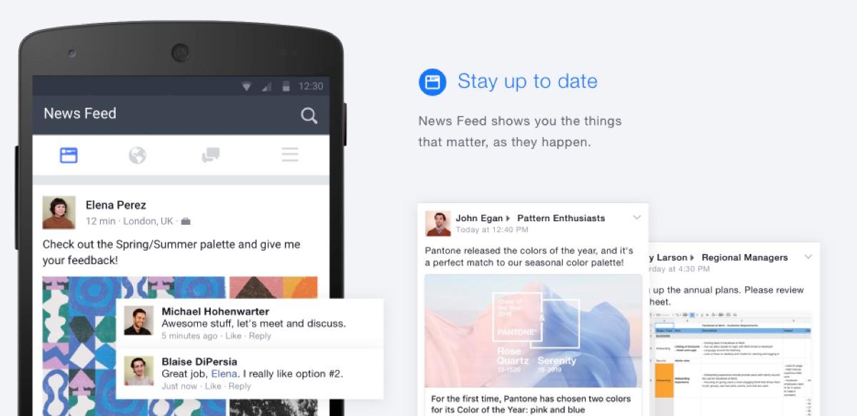 Workplace from Meta - Facebook no Trabalho: Feeds e notificação