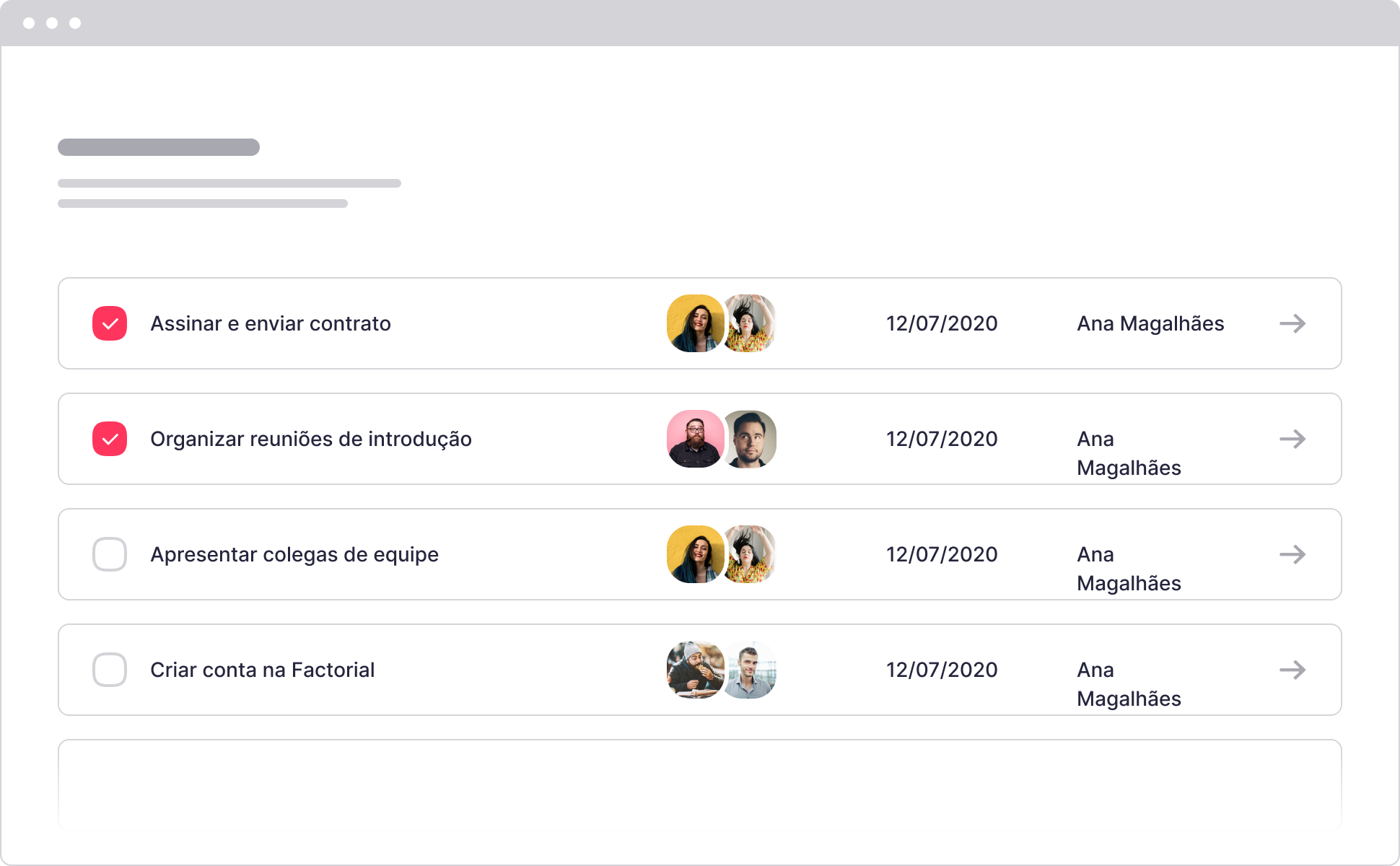 Factorial - Onboarding e integração de funcionários
