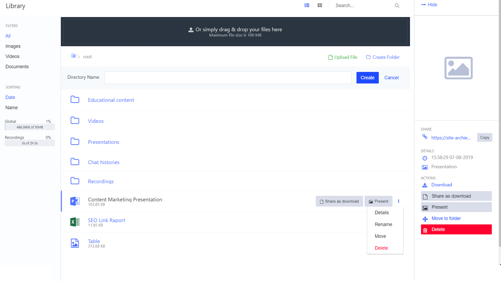 LiveWebinar-storage LiveWebinar-storage