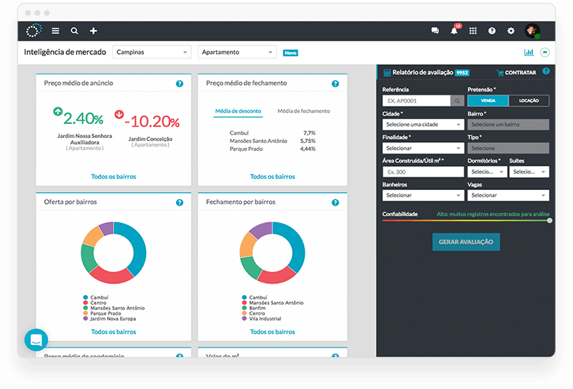 InGaiaImob - Dashboard