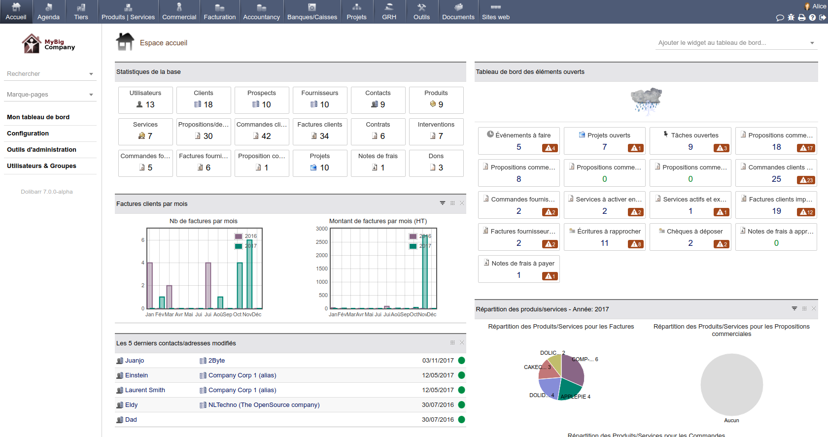 Dolibarr ERP CRM - Captura de tela 2
